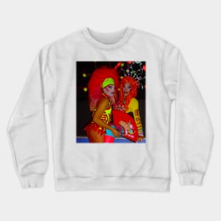 Color drag queens in LGBT parade Crewneck Sweatshirt